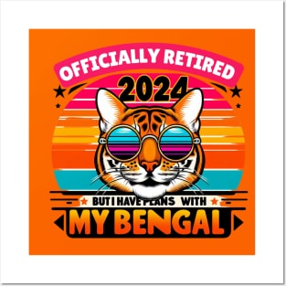 Officially retired but I have plans with my Bengal CAT. BENGALS LOVERS Posters and Art